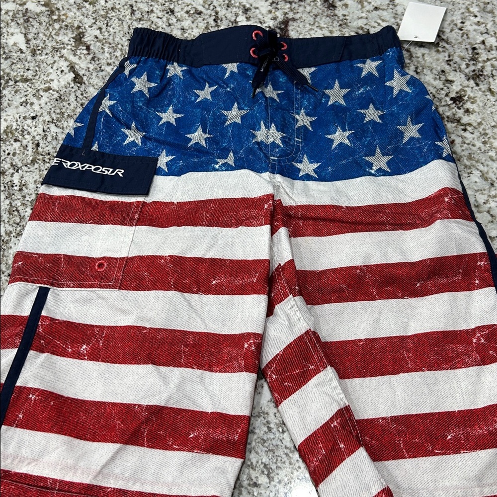 ZeroXposur Blue and White Surf Shorts